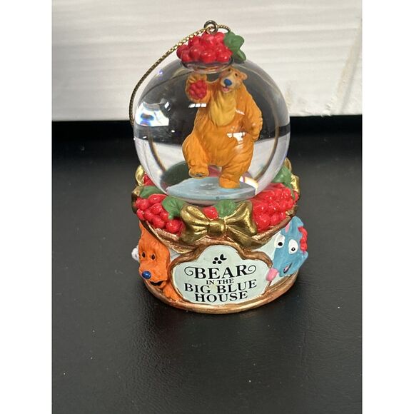 Bear in the Big Blue House Mini Snow Globe Christmas Ornament Jim Henson Disney - Picture 5 of 6
